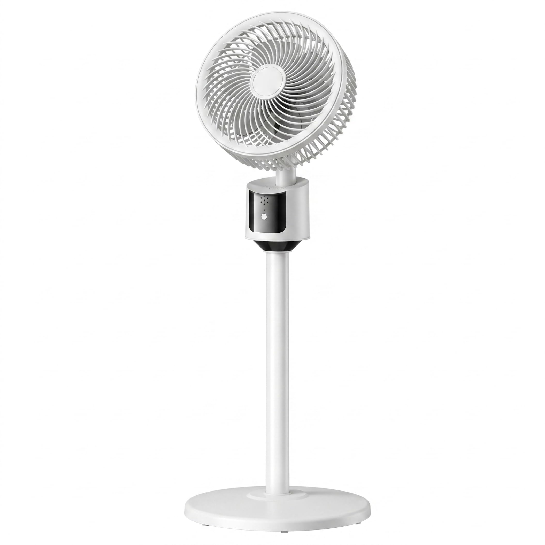 Xoeryoy Pedestal Fans Adjustable, 3 Speeds Pedestal Standing Fans For Bedroom, Quiet Stand Up Fan With Usb Power, 5m Air Circulation - White