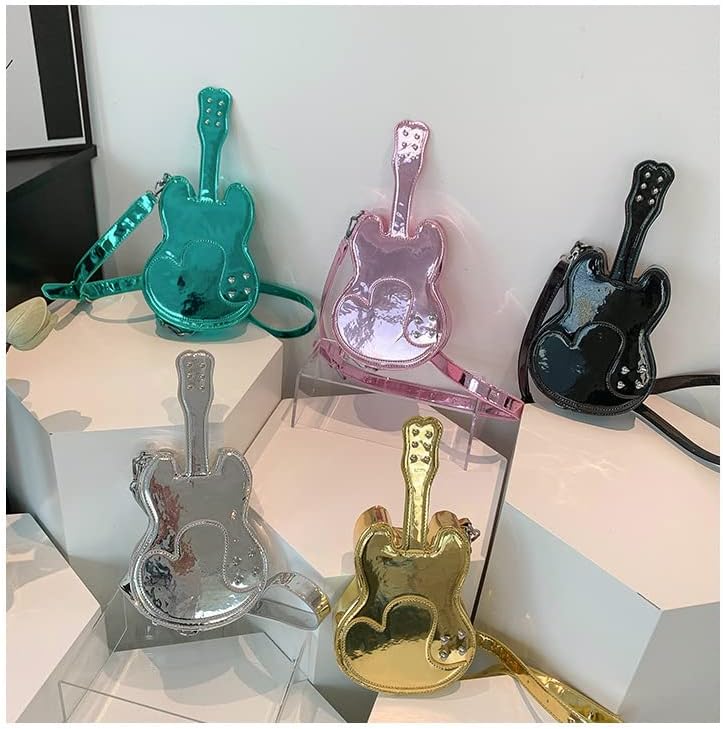 [ＤＵＢＦＫＢＳＨ] ファッションギター型バッグ 女性用 かわいいデザイン ノベルティショルダーハンドバッグ クロスボディスリング財