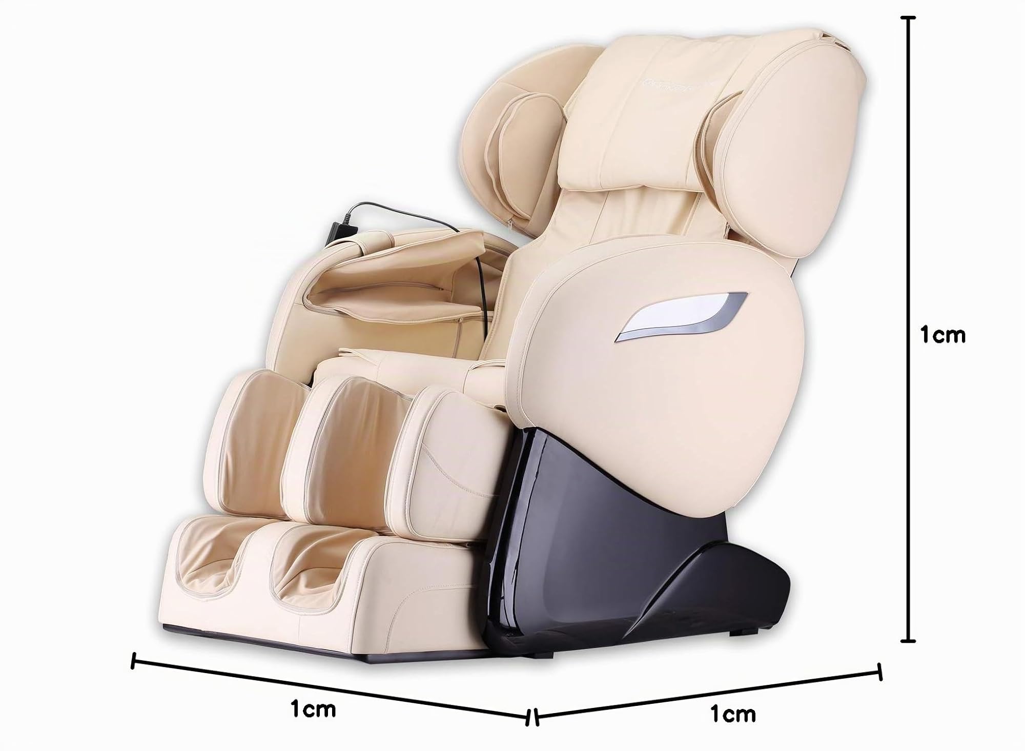 Home Deluxe - Massagesessel SUENO Beige - inkl. komplettem Zubehör I Massagestuhl Relaxsessel mit Wärmefunktion