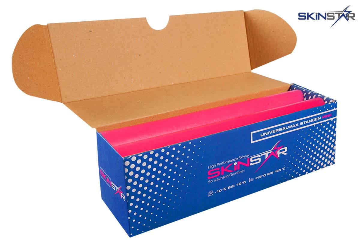 SkinStar Barre di cera da sci skiwax universale per cera da corsa, 1000 g