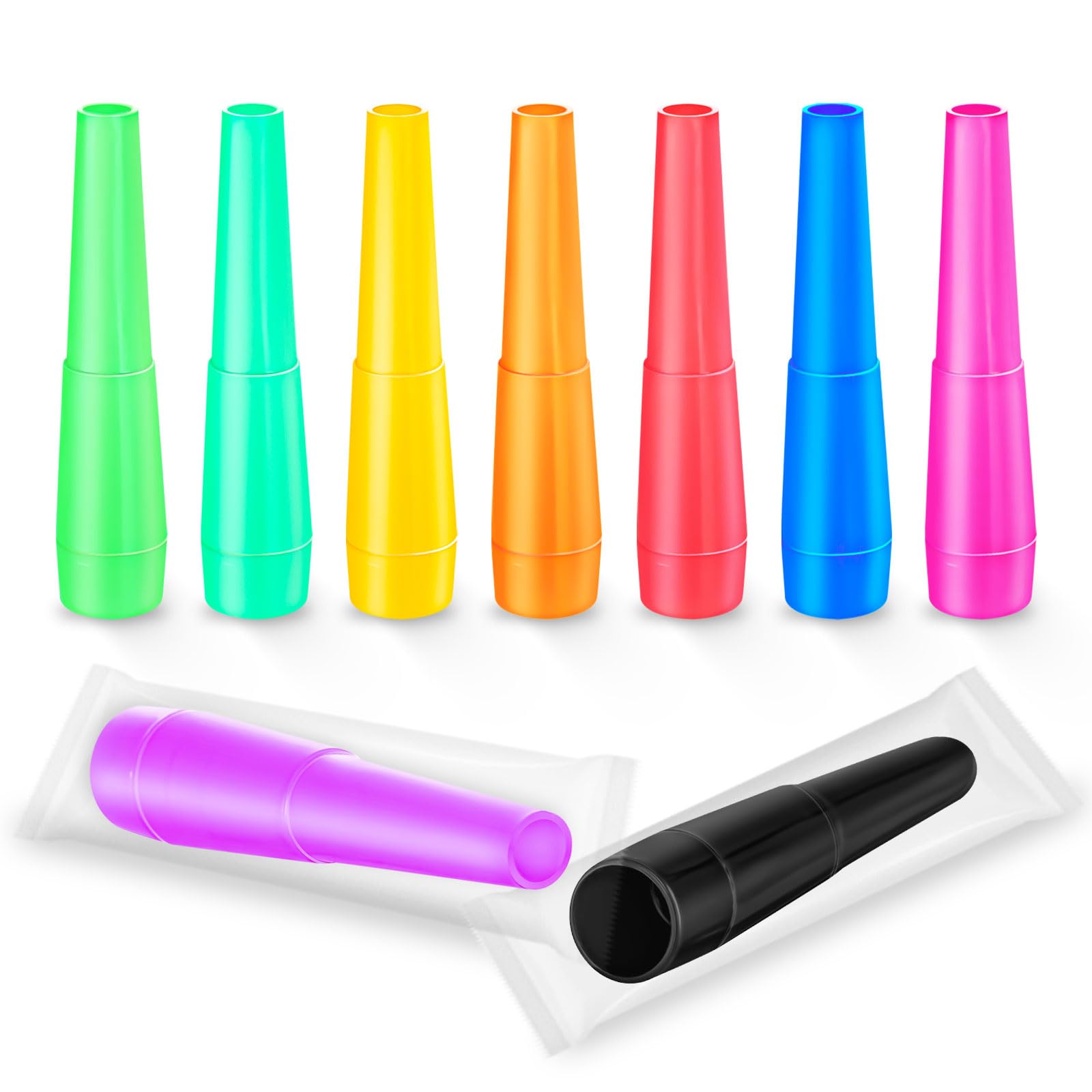 100pcs Hookah Tips Disposable Shisha Hookah Mouth Tips Individual Wrapped Mixed Colors Mouth Tips for Most Hookah Mouthpiece