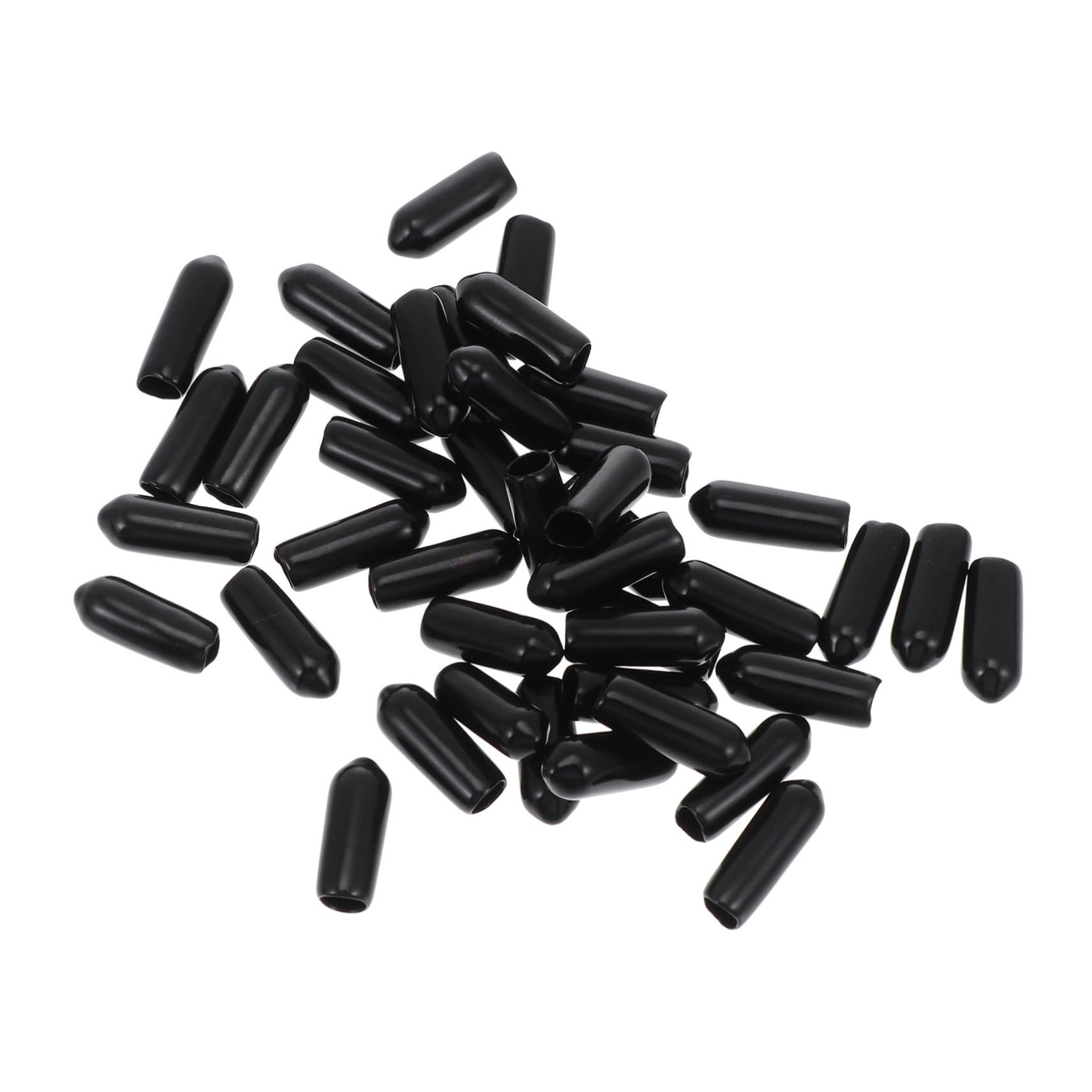 CIYODO 5mm Black Round Tube Bolt Covers 200pcs Thread Protectors Screw Thread Protectors End Caps Decorative Rubber End Caps Shockproof and High Reliability