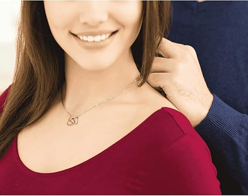 Miniatura 3 de LOTUS-A Regalos de 21 cumpleaños para ella, collar de corazón entrelazado para 21 años, ideas para ella, hijas, nietas, hermanas, mejores amigas