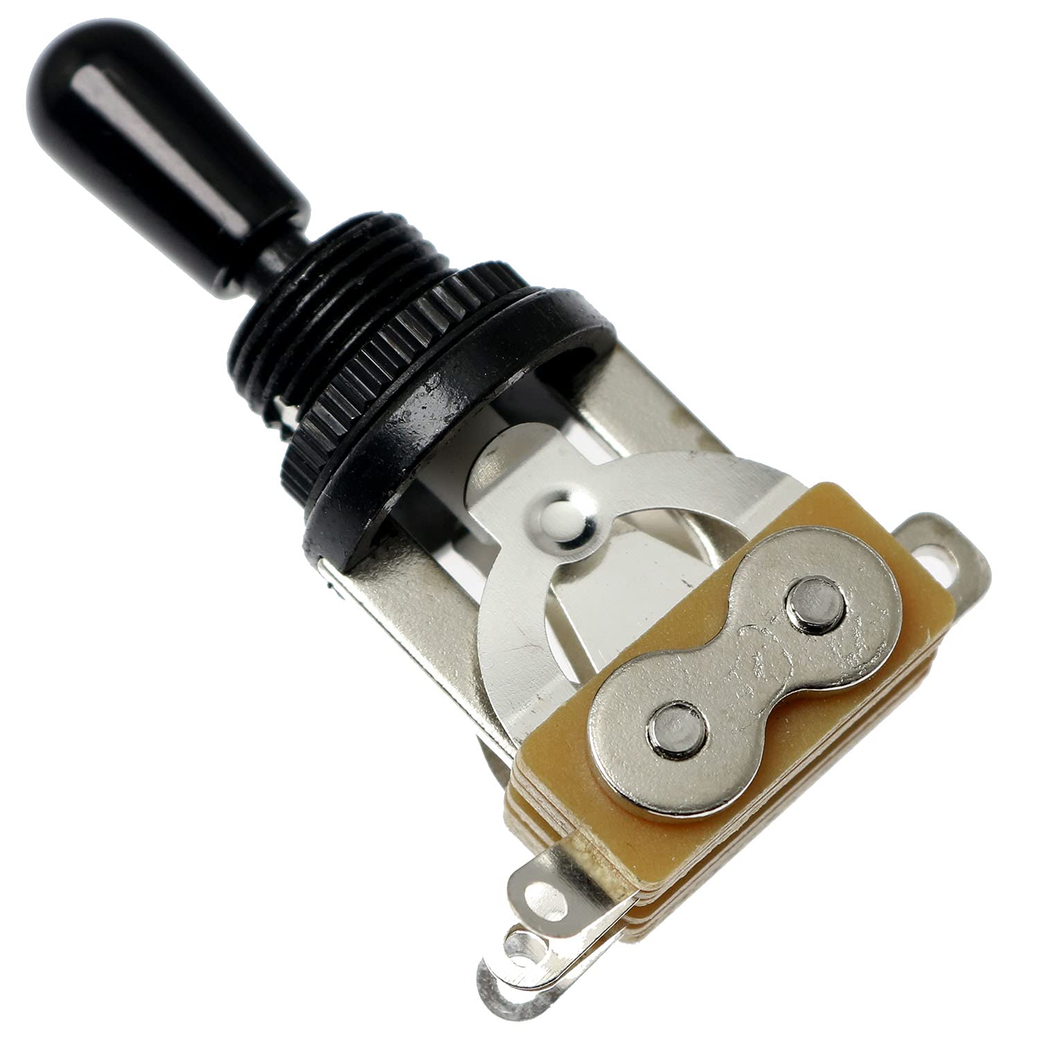 DZS Elec 3 Way Straight Guitar Toggle Switch EPI Open Electric Guitar Pickup Selector with Black Gear Nut for Guitar Parts Replacement
