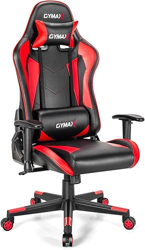 POWERSTONE Silla reclinable para ordenador de PC silla ergonómica de carreras silla de escritorio de oficina con soporte lumbar y reposacabezas