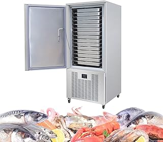 Commercial Blast Freezer Chiller with 15 Trays, Stainless Steel Refrigerator for Cake, Gelato Hard Ice Cream, Chicken Chest Batch Freezer - Chilling and Freezing in Short Time