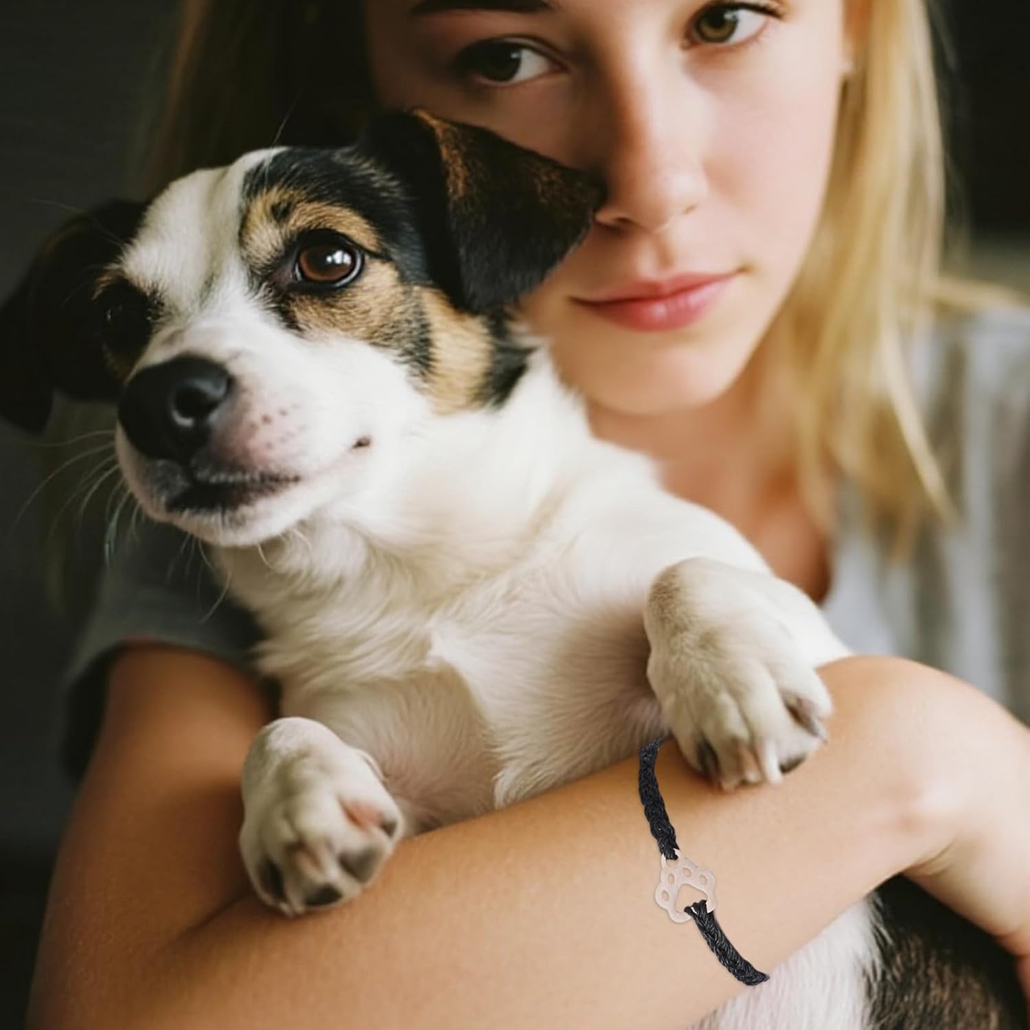 2pcs Pet Memorial Bracelets, Adjustable Nylon Paw Print Sympathy Bracelet with Card, for Loss of Dog & Cat, Memorial Gifts (Black) - Image 6
