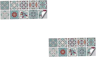 BESPORTBLE 20 Pçs Adesivo De Parede 3D Adesivos Da Moda Papel De Parede Vintage Adesivo De Azulejo De Cozinha Adesivo De Azulejo 3D Decalques De Azulejo De Banheiro Adesivos De Azulejo Para