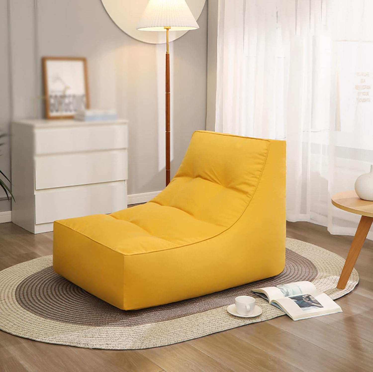 RIYIFER Bean Bag Chair with Supportive HighBack Design