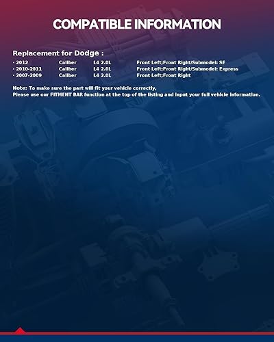 Miniatura 142 de KAX Puntales delanteros para 2001 2002 2003 2004 2005 2006 2007 2008 2009 2010 PT Cruiser amortiguadores delanteros rápidos montaje completo