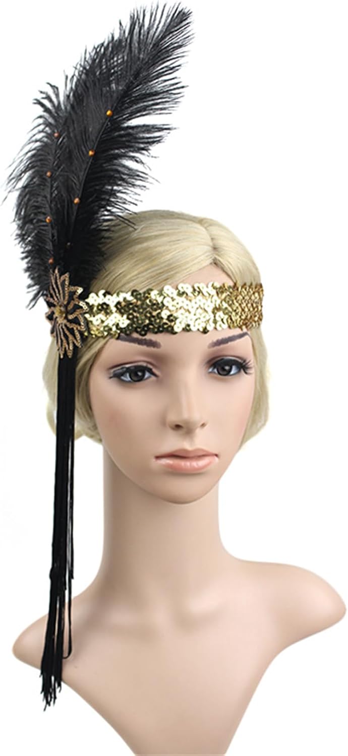 Women Flapper Headband Roaring 20s Accessories Fascinators for Women Hair Accessory Great Gatsby Headpiece - Image 4