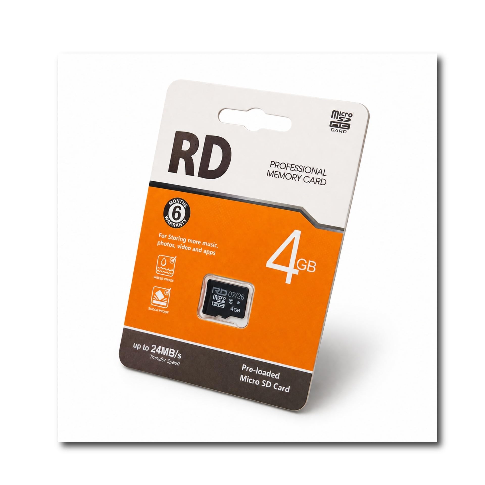 RD 4GB Micro SDHC Memory Card, Up to 24MB/s Transfer Speed | Waterproof & Shockproof, For Photos & Videos, Smartphone Compatible, Compact & Durable.-image-45