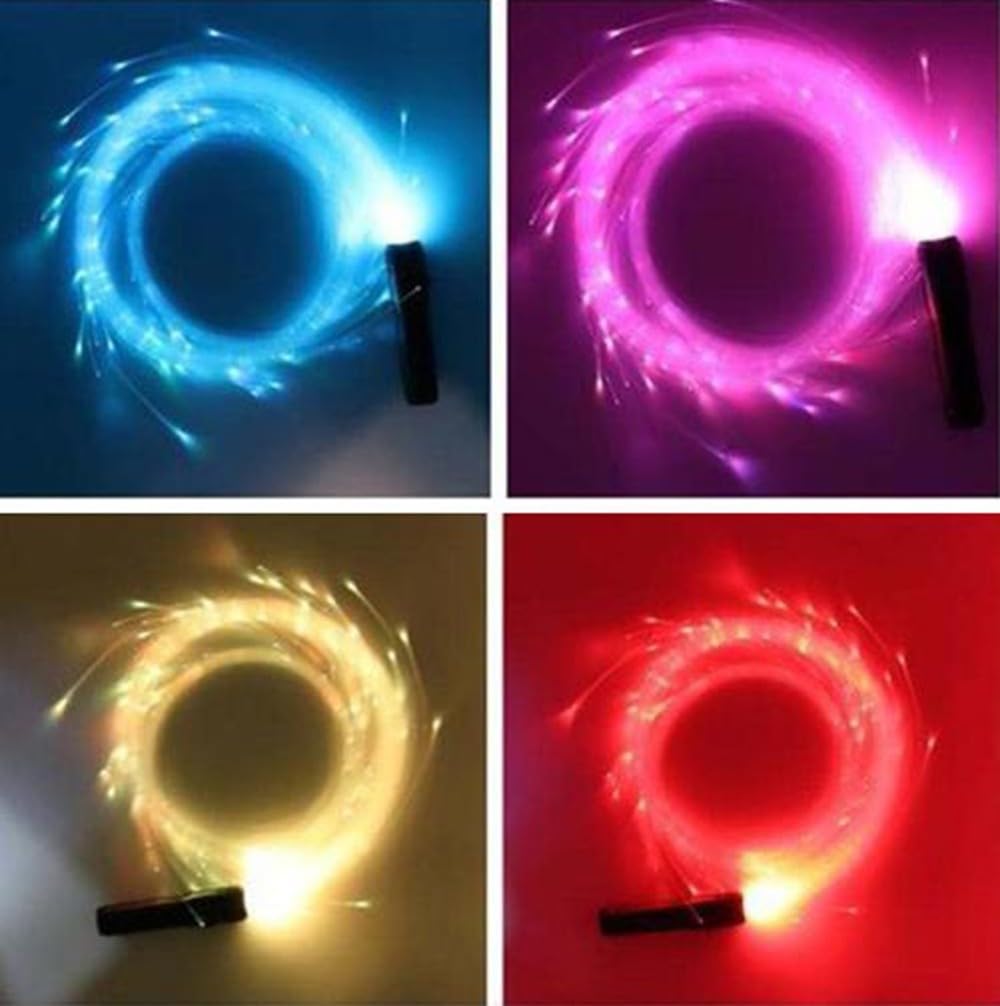 Frusta a Fibra Ottica a LED, Frusta da Ballo, Luce Super Luminosa 36 Modalità Girevole 360 ° per Danza, Feste, Spettacoli Di Luce, Festival Musicali EDM