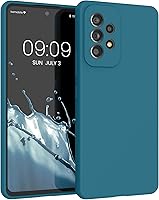 Vista 129 de kwmobile Funda compatible con Samsung Galaxy A52 / A52 5G / A52s 5G - Funda de Teléfono de Silicona TPU con Acabado Suave - Arrecife Azul