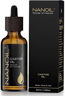 Castor Oil 50ml - Organic, cold-pressed and unrefined castor oil for face, body and hair care. Reinforcement, shine and longer hair