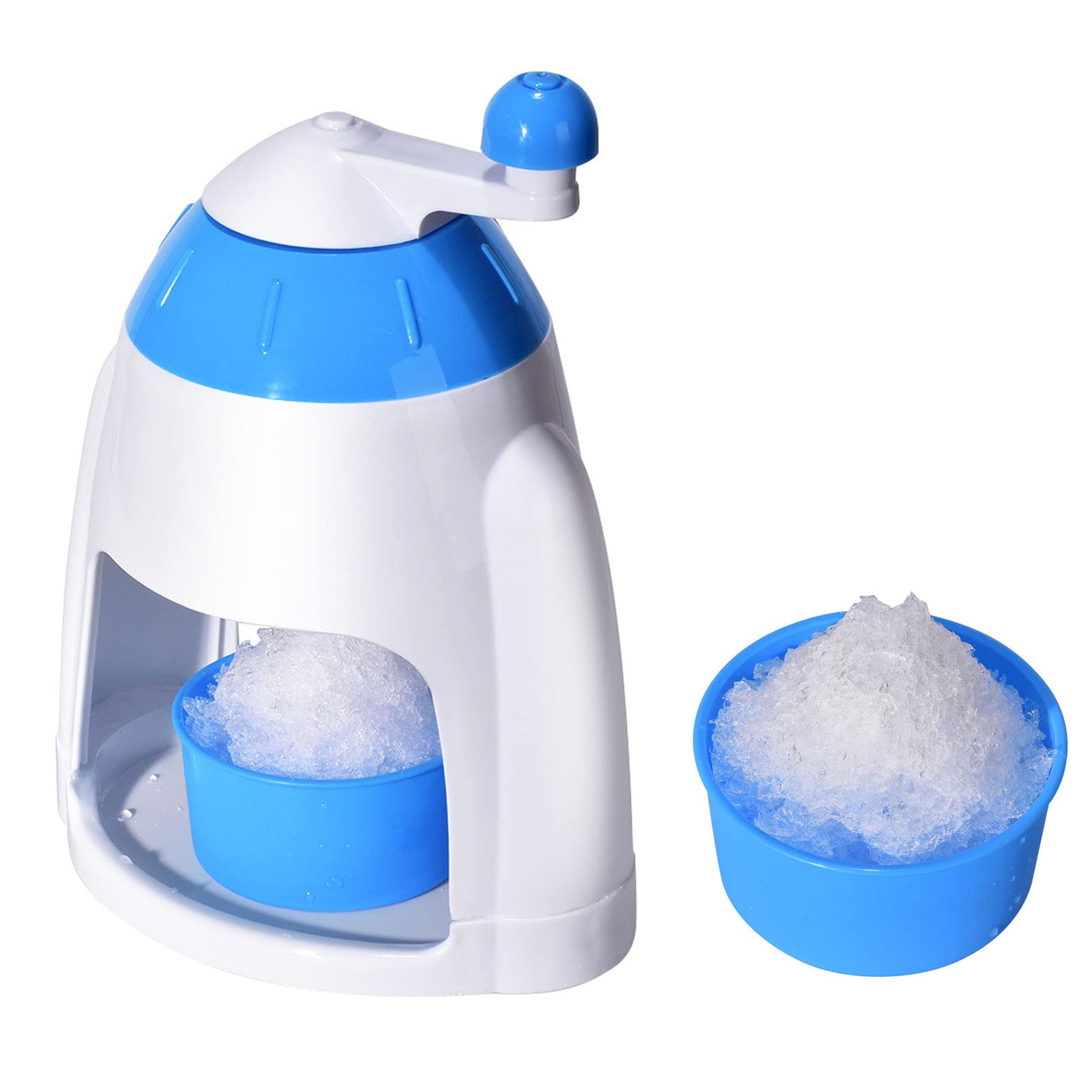 Macchina per tritaghiaccio Manuale Macchina per Coni di Neve Macchina per Ghiaccio tritato a manovella Macchina per Granite con Lame in Acciaio Inossidabile Portatile Non Elettrico per Una frantumaz