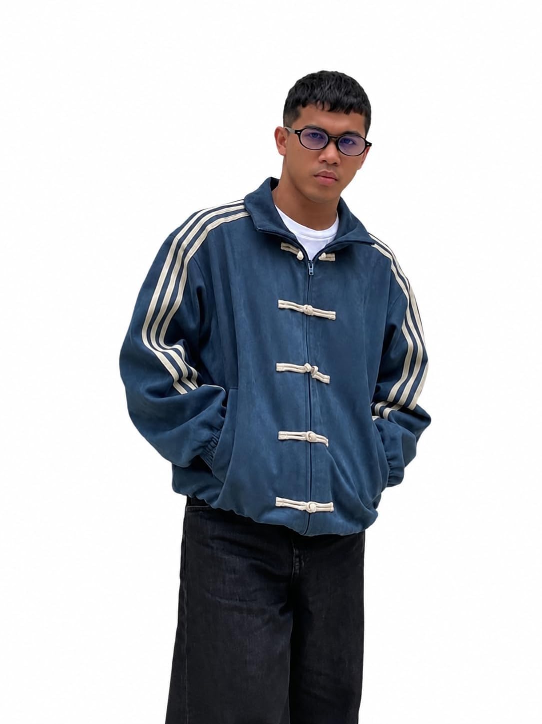 Originals Chinese New Year Tang Jacket – Collegiate Blue Traditional Chinese Frog Button Track Jacket Limited Edition Streetwear Mandarin Collar Fashion Coat-image-31