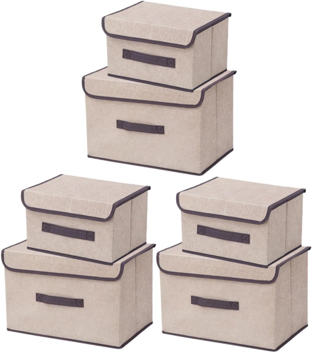 3sets Foldable Storage Boxes Quilts Clothes Organizer Bins with Lid Containers for Bedroom Closet