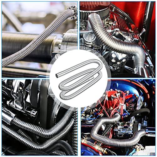 URAQT Abgasrohr Standheizung, 200 cm Abgasschlauch für Stromerzeuger Auto Edelstahl Abgasrohr Metallschlauch Abgasrohr Standheizung Diesel abgasrohre mit Zwei Edelstahlklammern für Diesel Heizung