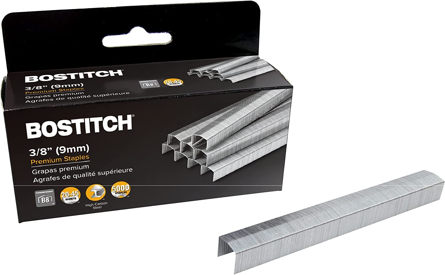 Bostitch B8 Staples 3/8 Inch Length - Pack of 20,000 Powercrown Staples