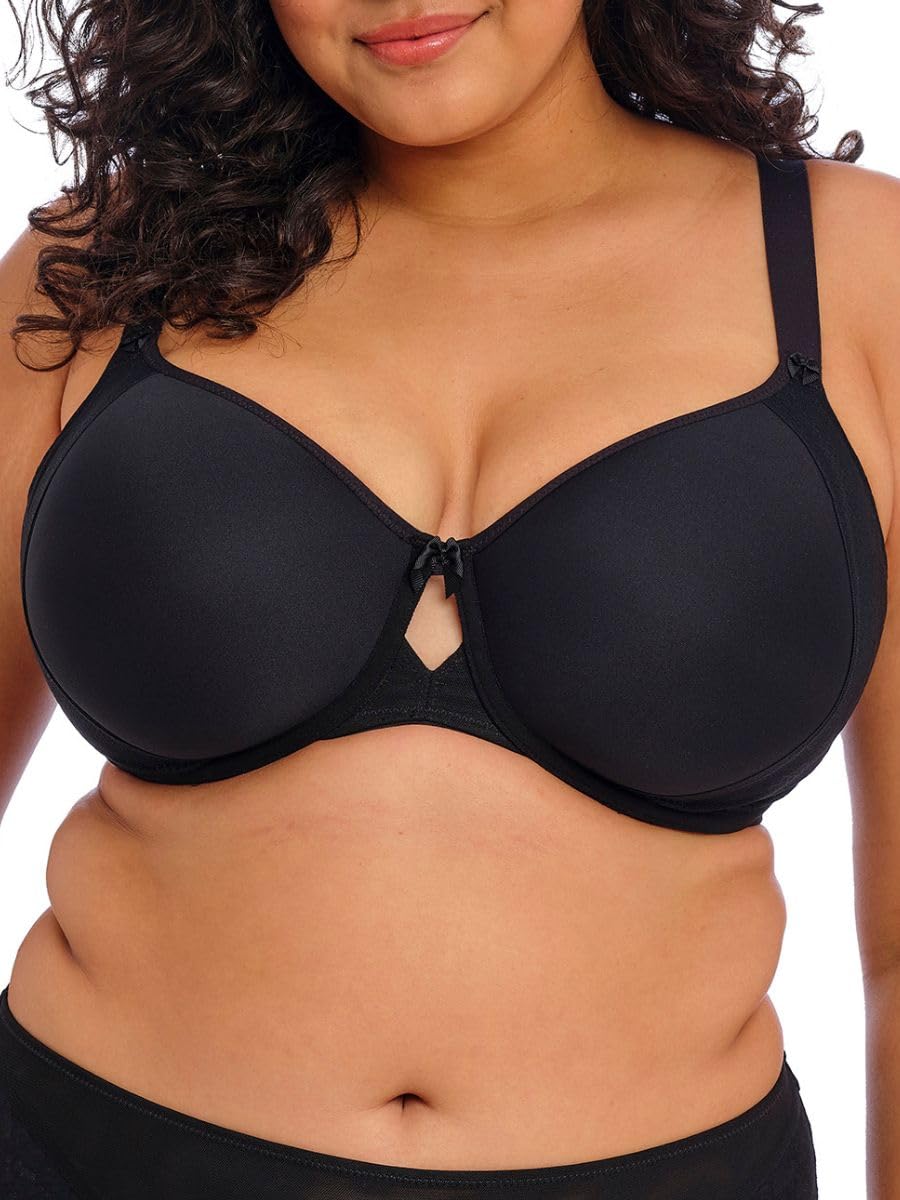 Elomi Damski biustonosz Nerina Underwire Molded Spacer Bra, czarny, 38FF