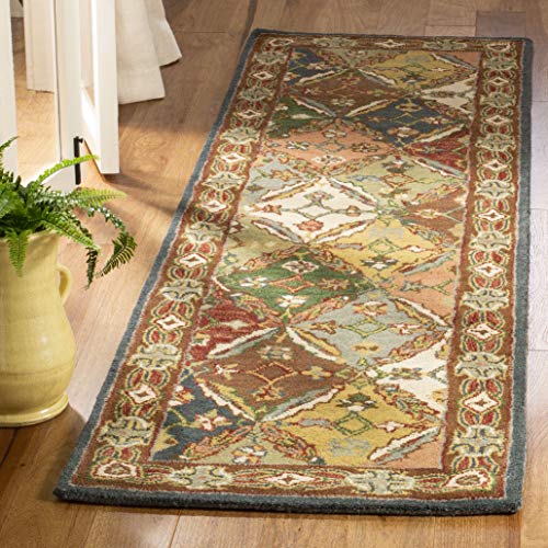 SAFAVIEH Heritage Collection 2'3" x 10' Green / Red HG316B
