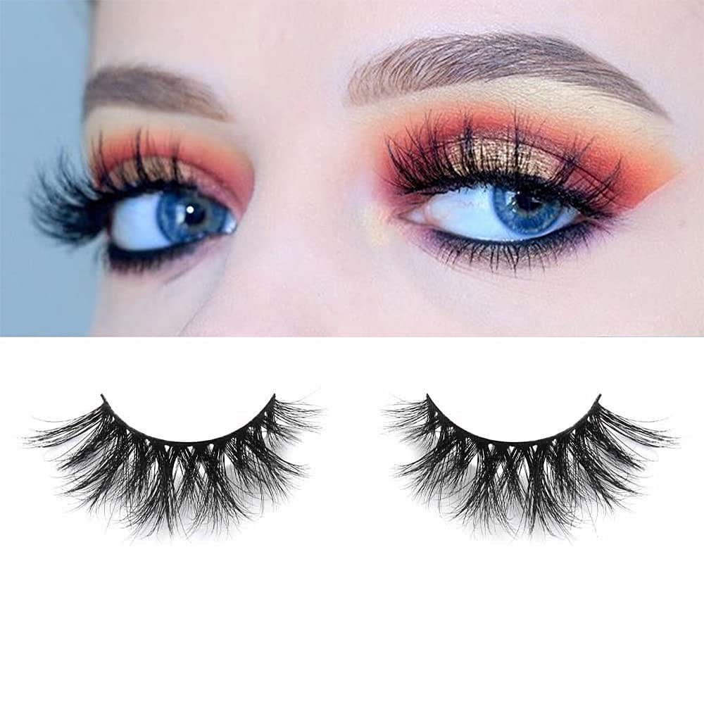 18MM 5 Pairs 3D Mink Lashes Pack Curled Cross EyeLash Fluffy Hand-Made Eyelashes For Women (E85)