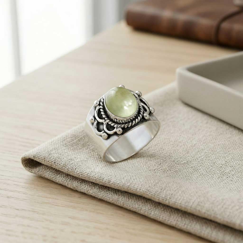 JEWELOPORIUM Natural Gemstone Ring For Women Turquoise, Carnelian, Amethyst, Rose Quartz Oval Boho 925 Sterling Silver Overlay Handmade Jewelry