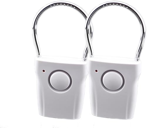 Miniatura 4 de 115dB Perilla de puerta/manija alarma de vibración para el hogar Hotel Apartamento puerta Looker alarma 4 paquetes