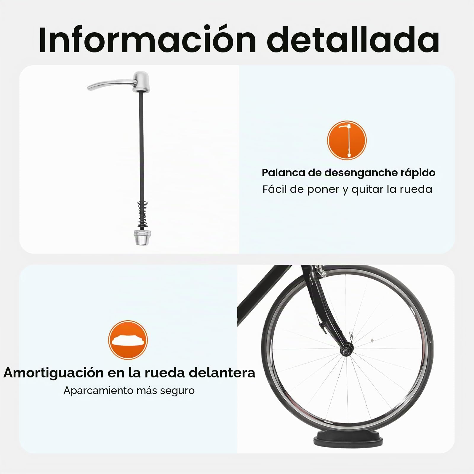 Ciclismo Ejercicio Estacionario Bicicleta,Rodillo de Entrenamiento Bicicleta, Soporte de Entrenamiento de Bicicleta de Liberación Rápida Soporte para Montaña y Carretera