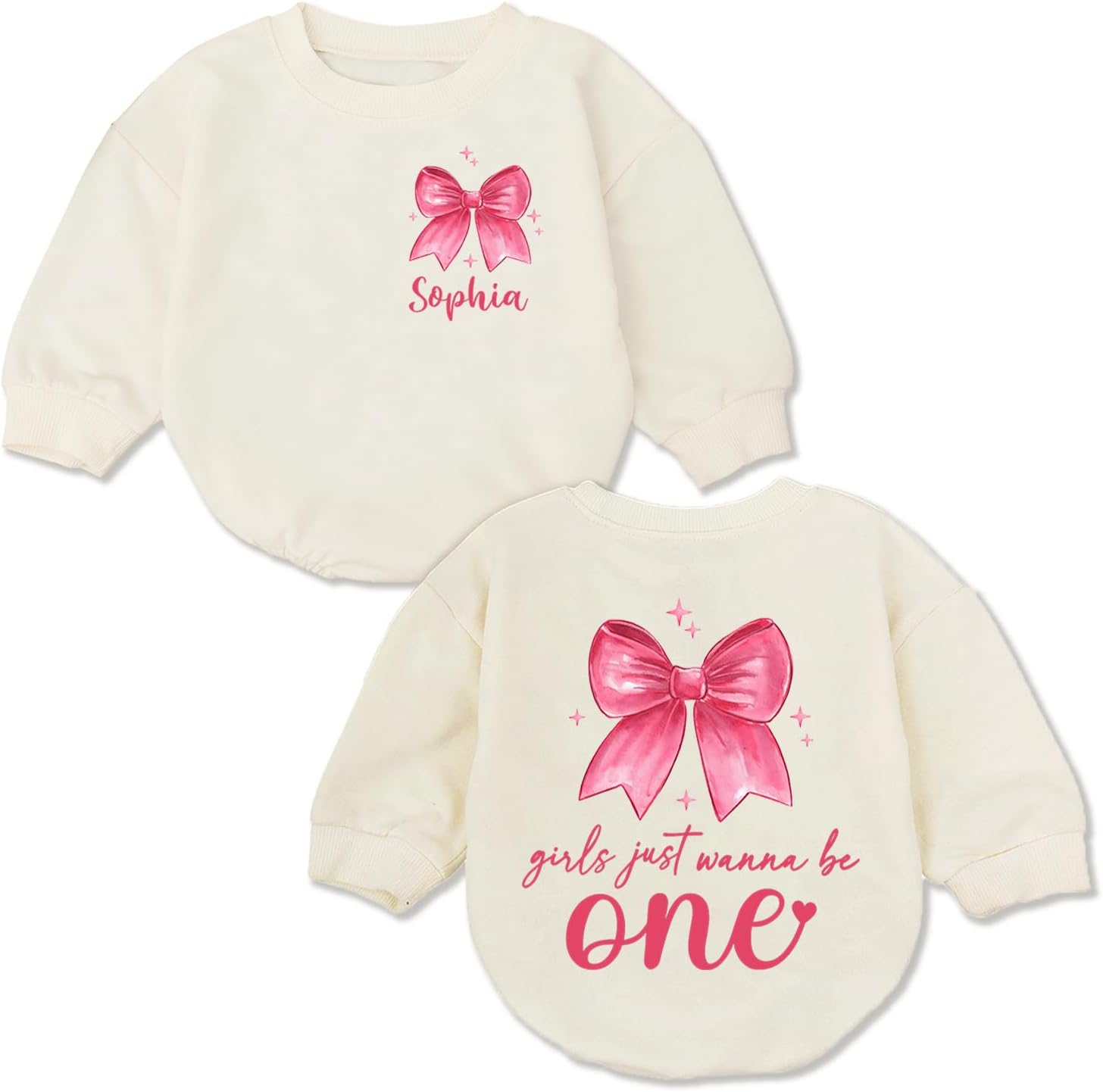 Personalized Girls Just Wanna Be One Birthday Outfit, Girls Just Wanna Be One Birthday, One Year Old
