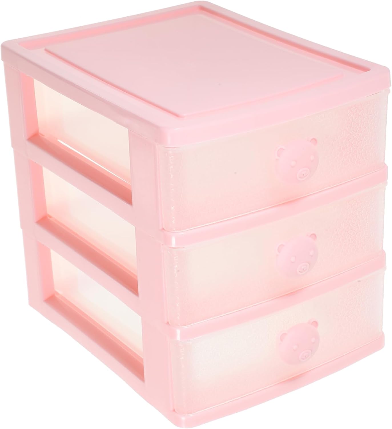 Pink Mini Drawer Storage Organizer for Desk and Living Room