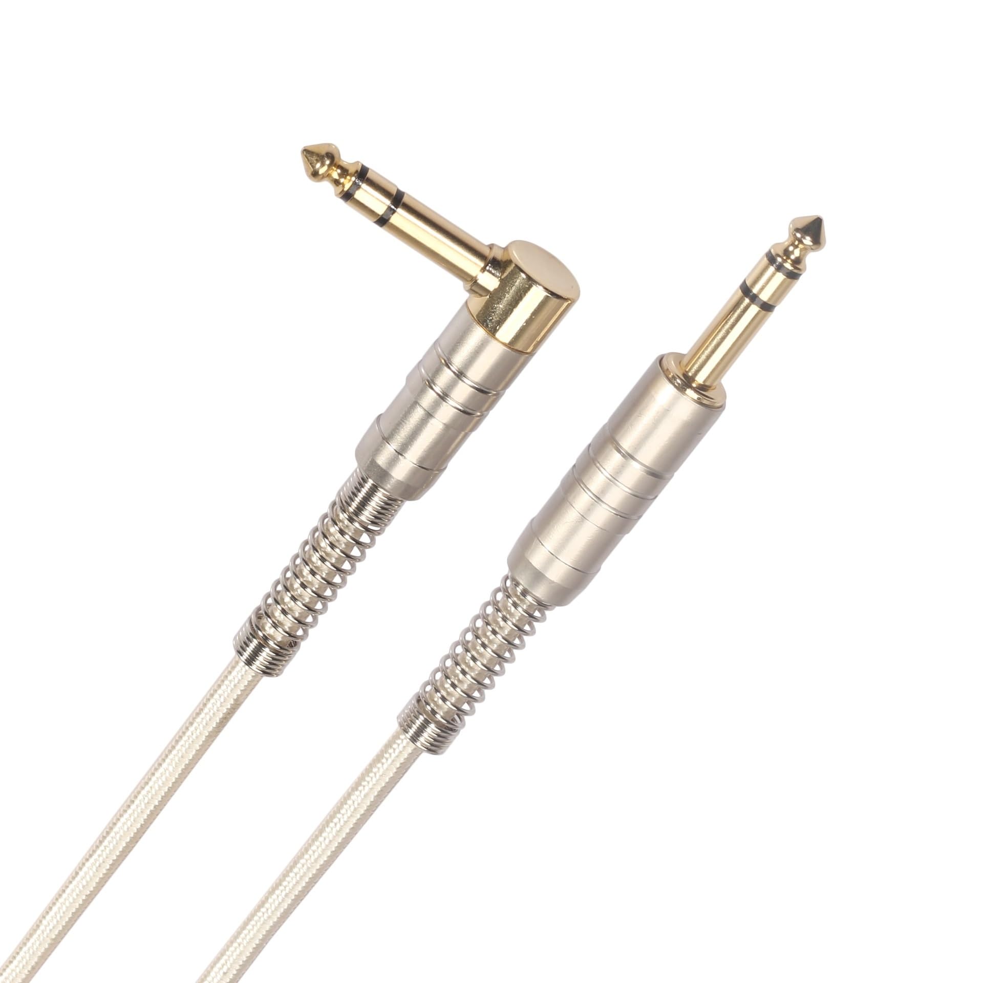 Cables para instrumentos Cable De Recto Con Reducción De Ruido Y Doble Blindaje Con Cabezal Chapado En Oro Para Guitarra Eléctrica De 6,35 Mm De Codo Estéreo(300cm)
