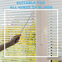 Vista 5 de 4 varitas ciegas de 12 pulgadas, barra inclinable para ventana, mango de control vertical de varita, repuesto de varilla inclinable transparente