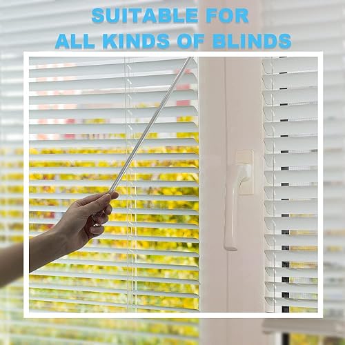 Miniatura 5 de 4 varitas ciegas de 12 pulgadas, barra inclinable para ventana, mango de control vertical de varita, repuesto de varilla inclinable transparente con