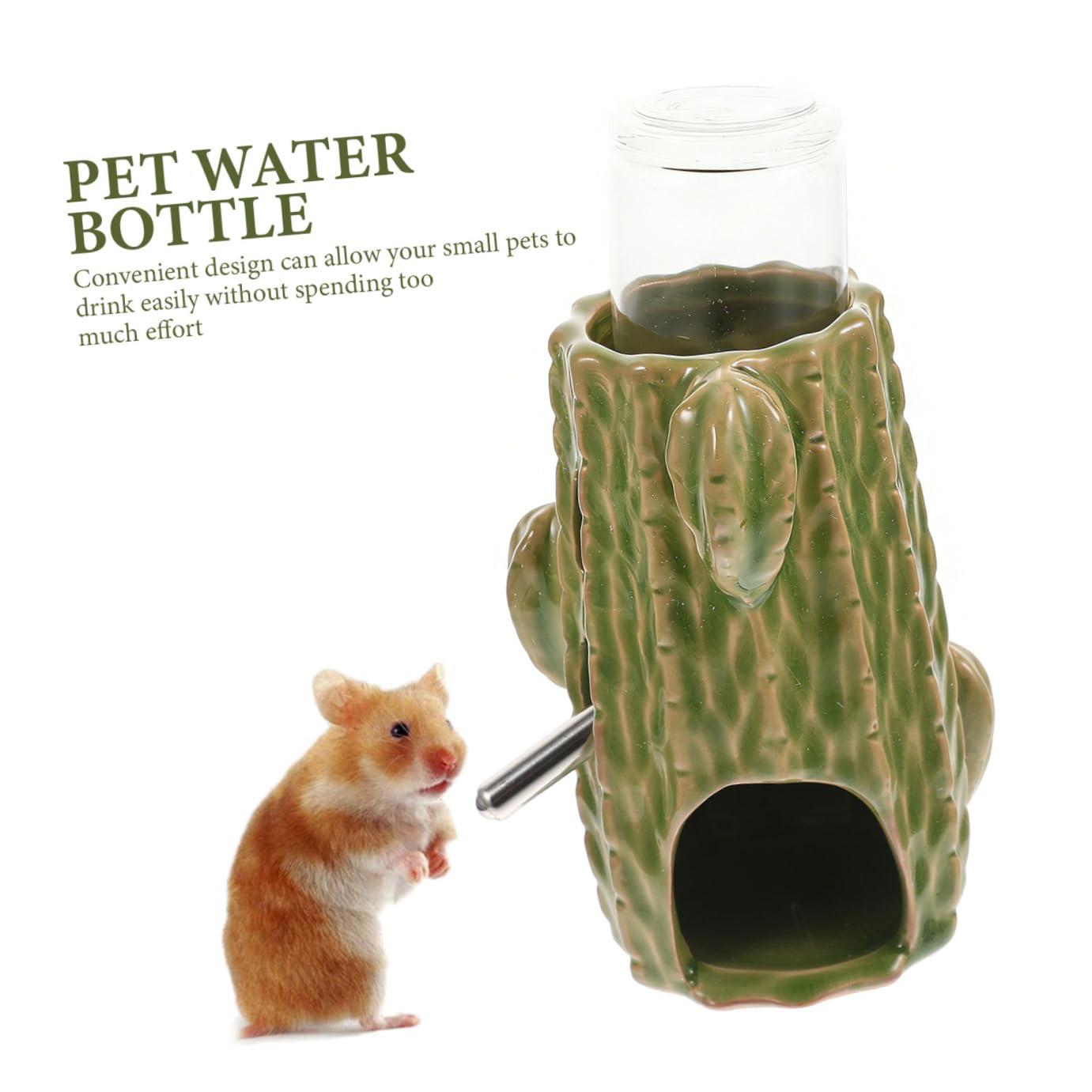 Stehende Trinkflasche für Hamster Transparente Wasserflasche Praktischer Wasserspender für Chinchilla Einfache Handhabung Auslaufsichere Konstruktion für Haushalt