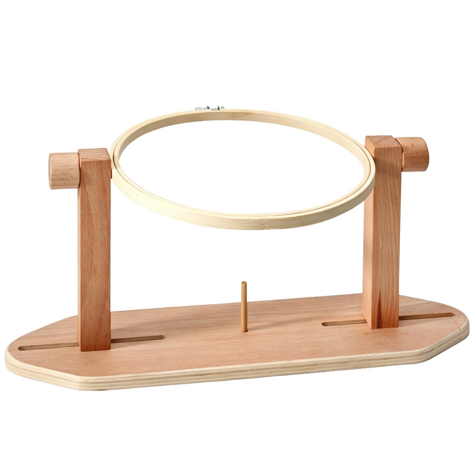 Ricamo Hoop Stand Legno Rotazione 360 ° Cucito Forniture