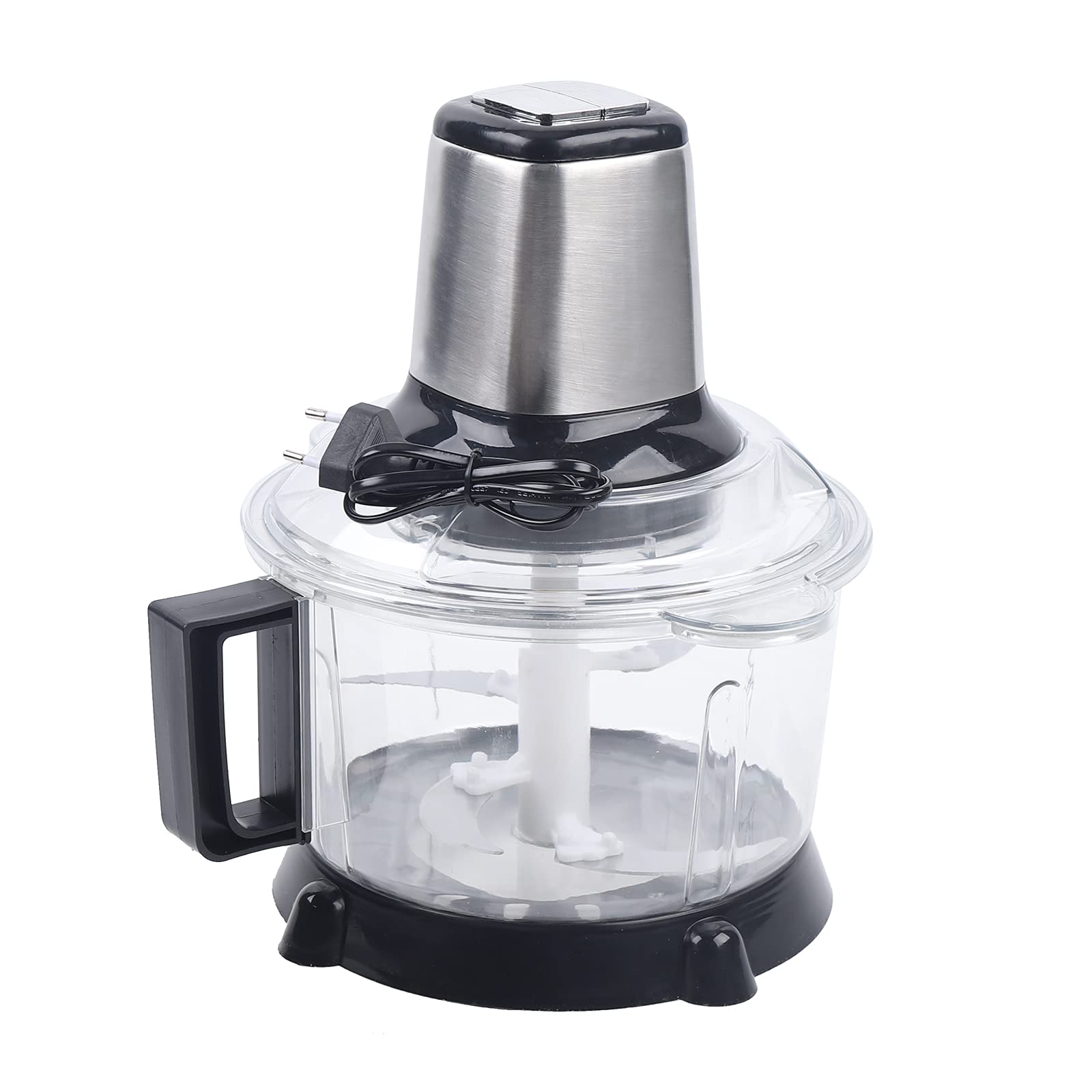 Tritatutto elettrico multifunzione da 5 l, con lame in acciaio inox, grande volume e tritatutto per frutta e verdura, motore da 300 W per utensili da cucina veloci con coperchio di sicurezza