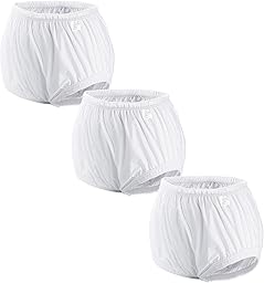 Carer Pack of 3 Nappy Covers for Adults Underwear Anti-Leak for Incontinence Silent Waterproof Washable Reusable Unisex White Size M
