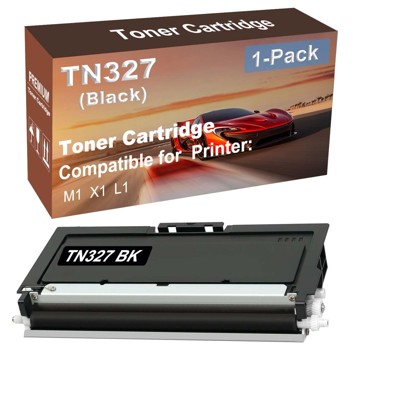 1-Pack Compatible High Capacity M1 X1 L1 Printer Toner Cartridge Replacement for TN327 Toner Cartridge (Black)