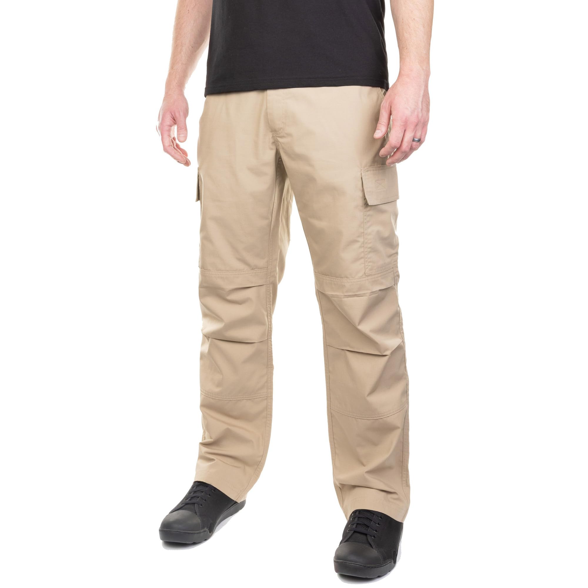 La Police Gear Men's Khaki-Regular Fit Core Cargo Pant -Khaki-34 X 30