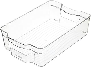 KitchenCraft Essenbehälter, Kühlschrank- Küchenbehälter, Durchsichtiger Kunststoff, 21 cm x 31,5 cm x 9 cm
