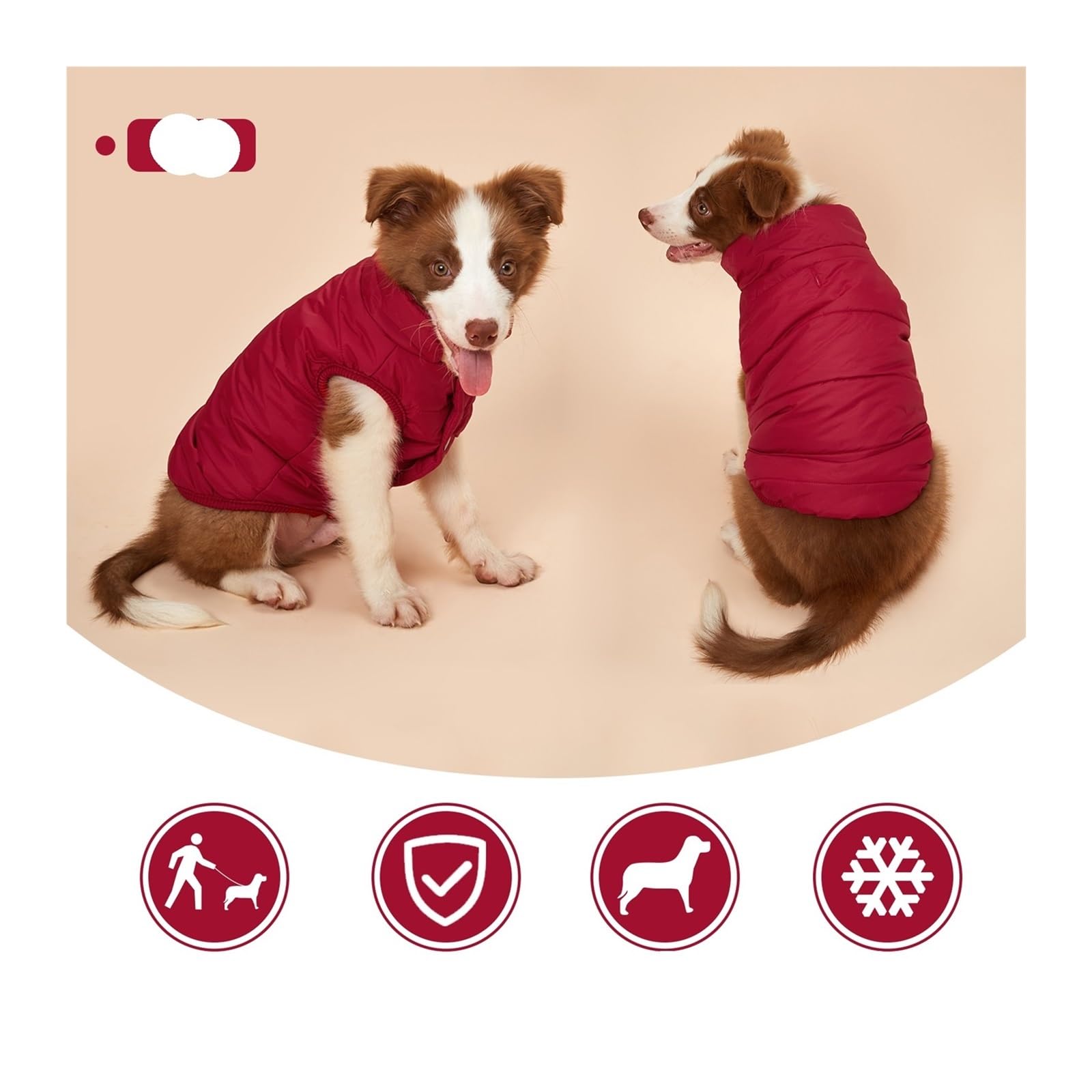 Cappotto invernale per cani di taglia piccola e grande, caldo, abbigliamento natalizio per chihuahua e cani di grossa taglia, impermeabile, riflettente, con fodera in pile (blu scuro, XXXL)