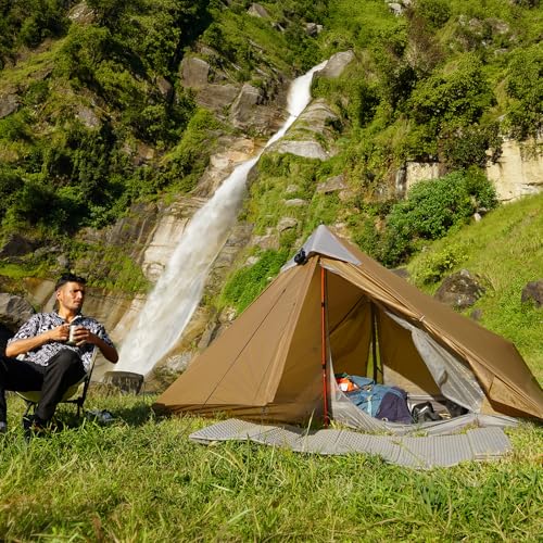 Image of Night Cat Ultralight Tent 1 Person for Professional Backpacker Hiker 2 LBS Only Lanshan Backpacking Bivvy Ground Tent Heavy Rain Waterproof Trekking Pole Not Included