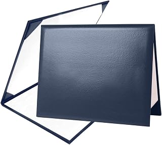Goprety Padded Smooth Leather Diploma Cover for Graduation Certificate Holder Size in 8.5" x 11"