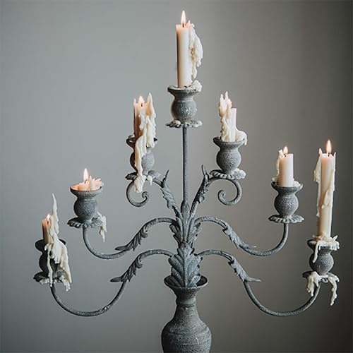 Miniatura 7 de TOPYS Moldes de silicona cilíndricos largos de 6 agujeros, molde en forma de cilindro de pilar para vela de aromaterapia, cera de soja, jabón,