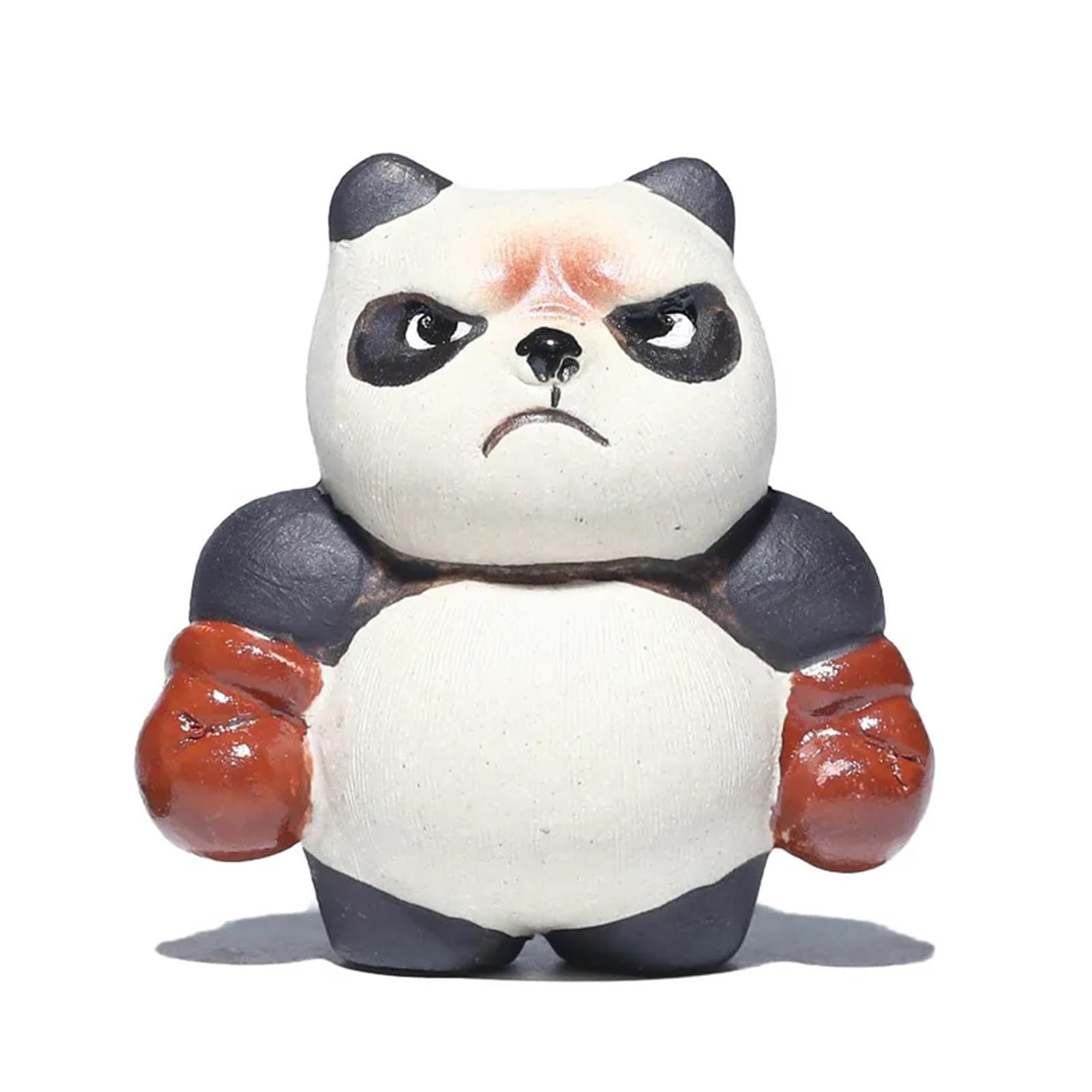 Huolimxun Purple Sand Handmade Panda Kung Fu Boxing Creative Ornaments Cute Desktop Accessories