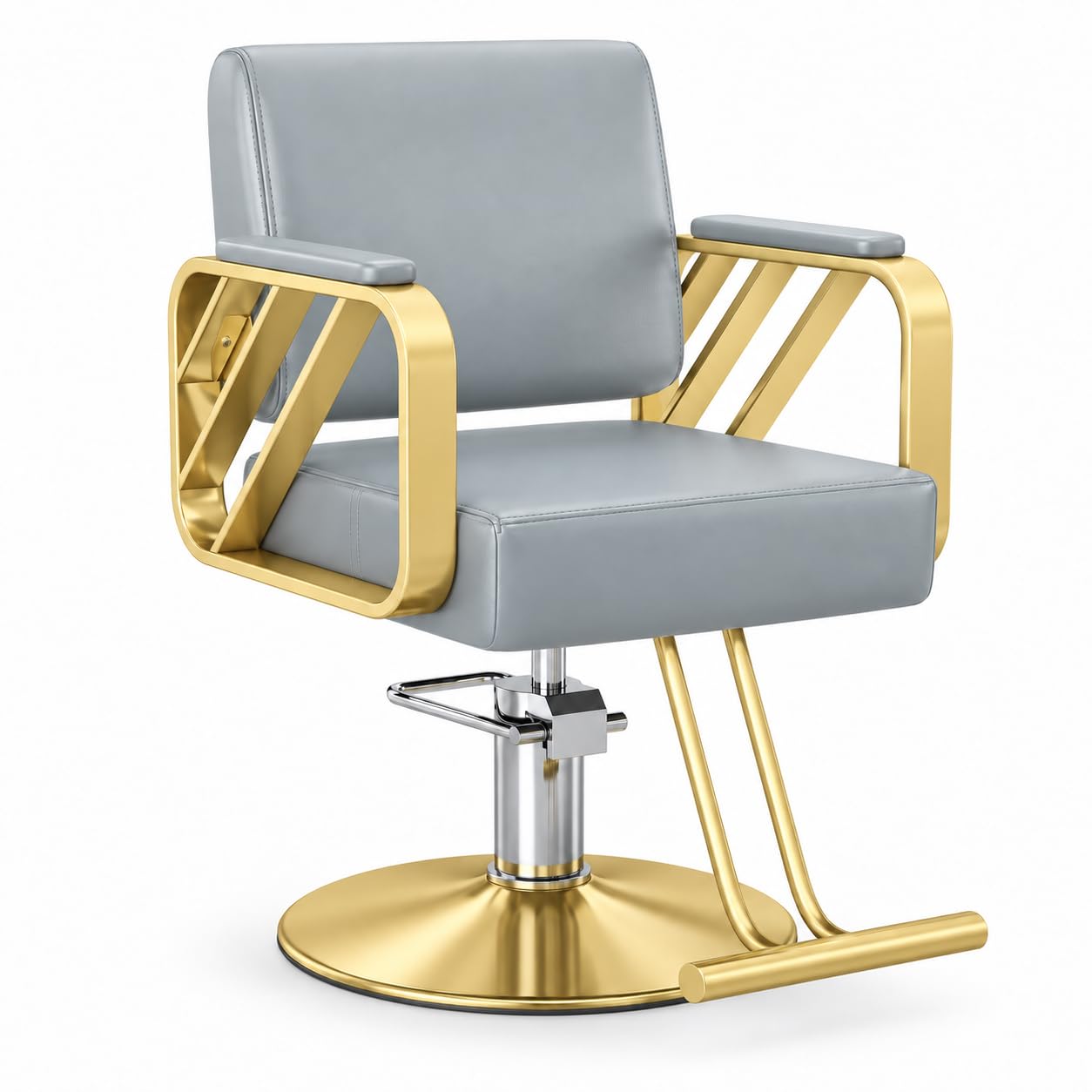 Poltrona Parrucchiere Idraulica Sedia Salon Girevole Professionale Blue