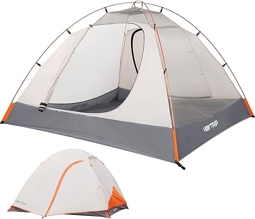 HEYTRIP Tienda de campaña para mochileros 1234 persona, tienda de campaña ultraligera con mosca de lluvia extraíble, dos puertas, tiendas de campaña
