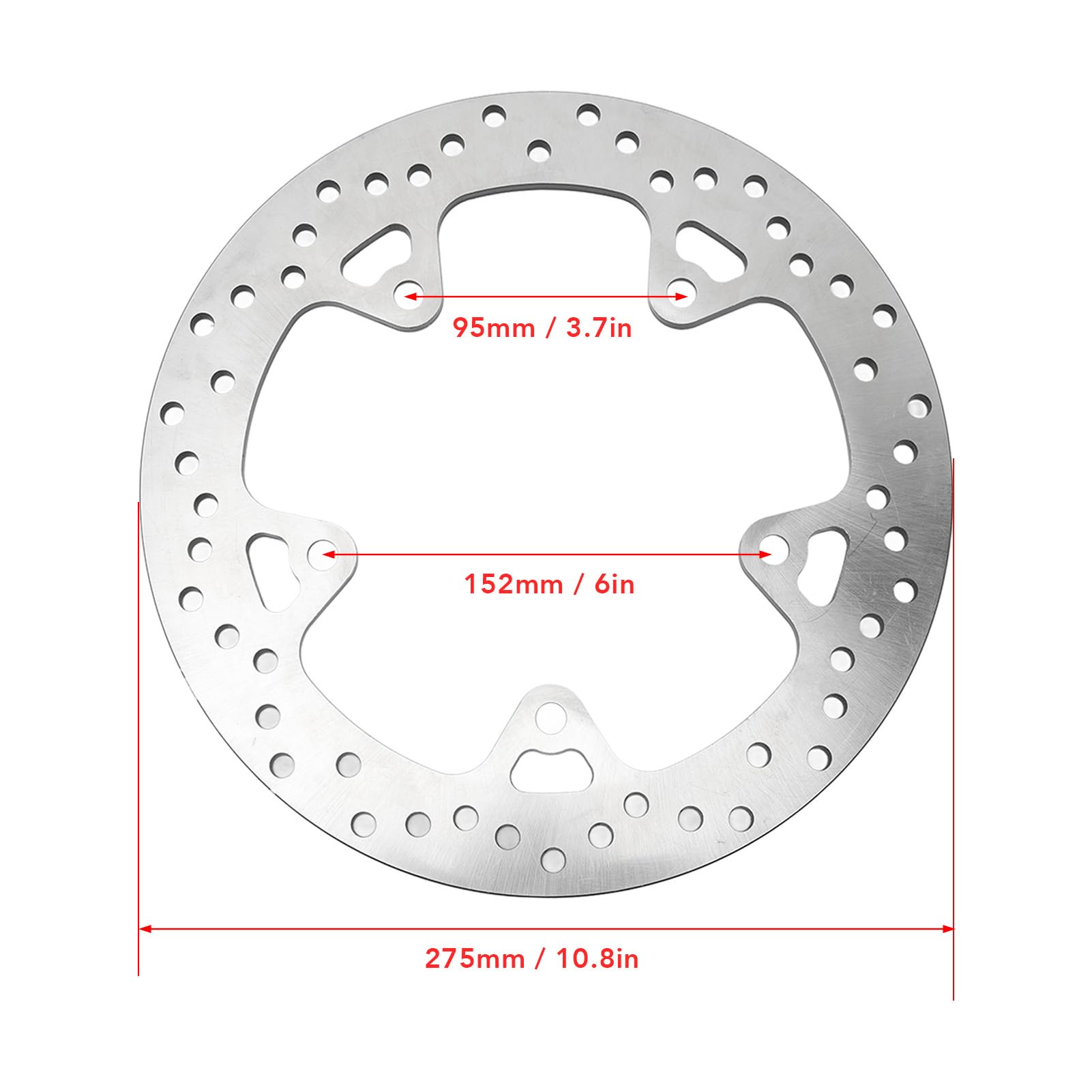 YUYTE Rotor de Disco de Freno Trasero de Motocicleta de Alto Rendimiento de 275 Mm para R1200GS 2013 2018 de Acero Inoxidable con Eficiencia Térmica Mejorada